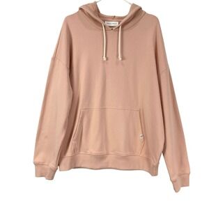 Common Identity Men's Pink Cotton Blend Hoodie Pullover Size L Kangaroo Pocket